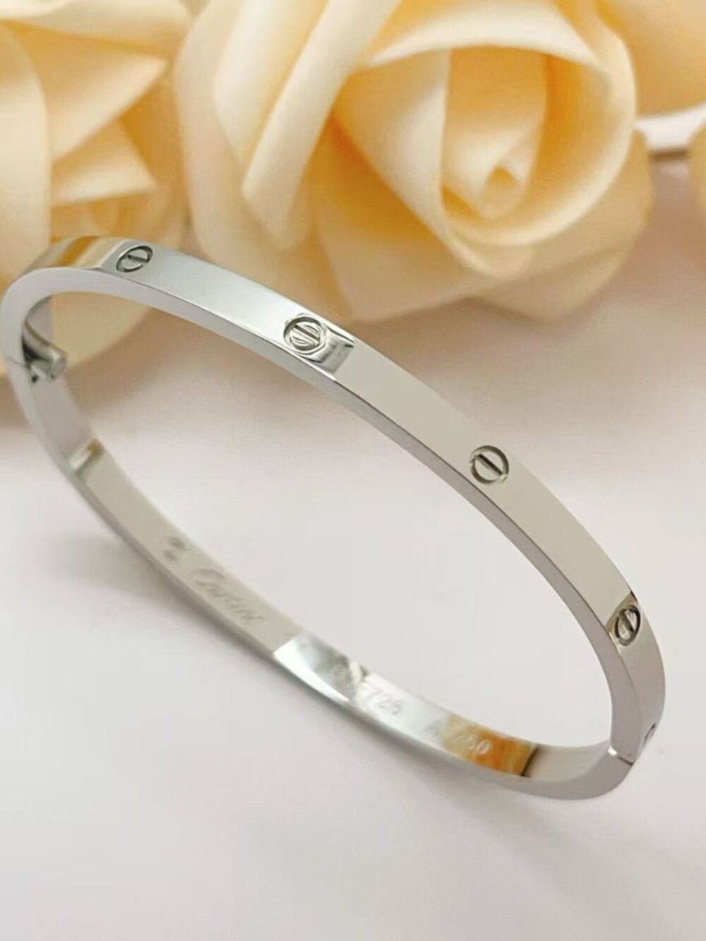 Cartier Love 18k White Gold Bracelet